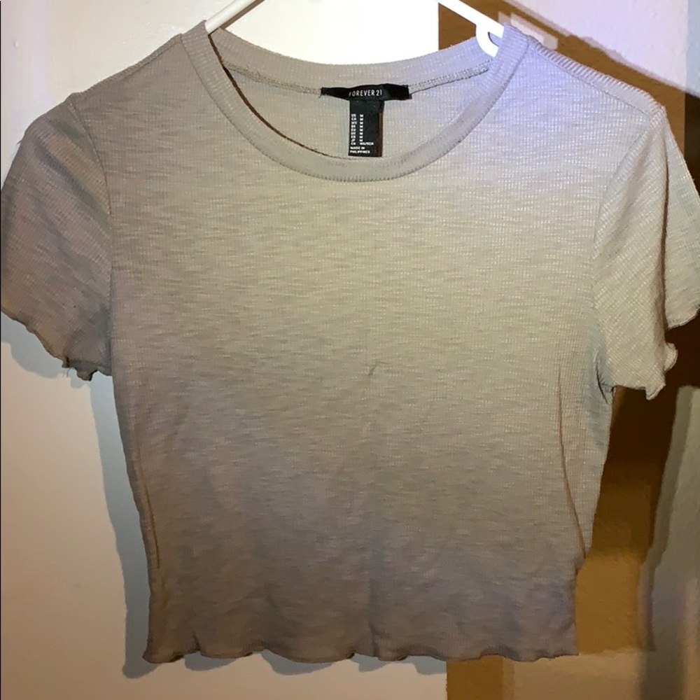 Gray crop top